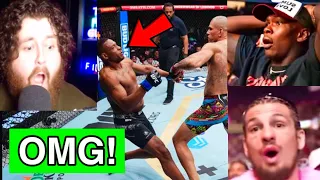 MMA WORLD REACTS TO ALEX PEREIRA KNOCKING OUT JAMAHAL HILL AT UFC 300!