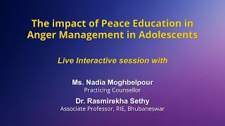 Sahyog : The impact of Peace Education in Anger Management in Adolescents