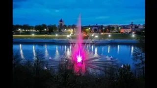 Новый плавающий фонтан в Бресте 4к  #Васькапилот DJI mavic2 pro