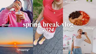 spring break week vlog 🌞 *friends, thrifting, braces off, hauls, + more*