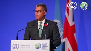 COP26 President Alok Sharma's Opening Speech at the UN Climate Change Conference