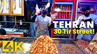 【4K】The Oldest Delicious Street in Tehran - Walking on 30Tir Street [2022] تهران، خیابان سی تیر