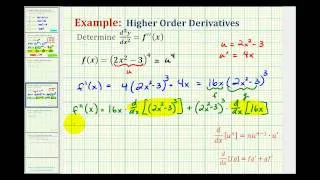 Ex 5:  Determine Higher Order Derivatives Requiring the Product Rule and Chain Rule