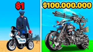 MOTO de POLICIA 1$ vs 1.000.0000$ en GTA 5