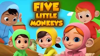 Cinco pequeños monos Contando numeros y Rimas para niños por Boom Buddies Español