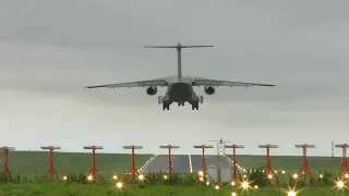 First time! Brazilian Airforce Embrear KC390  Blustery Landing Bristol Airport 18/9/23
