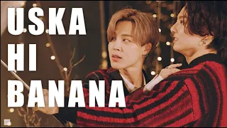 Uska Hi Banana 🎶|| JIKOOK FMV🐥🐇 || BTS edit