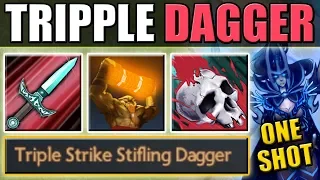 One Shot PA Dagger [Triple Stifling Dagger + ES Totem + PA Crit] Dota 2 Ability Draft