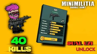 || DUAL 'UZI' UNLOCK + GAMEPLAY || MINI MILITIA ||