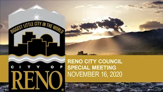 Reno City Council | Special Meeting | November 16, 2020