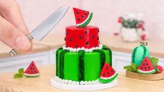 So Yummy Miniature Watermelon Cake Decorating - Miniature Fruits Fondant Cake Ideas | Mini Bakery