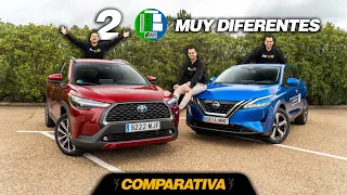 😅 ¿CUÁL es MEJOR, Nissan QASHQAI o Toyota COROLLA CROSS? ✅ - Comparativa en español | HolyCars TV