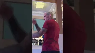 At the UFC 280 open workout, Charles Oliveira is repeatedly booed by the Abu Dhabi crowd