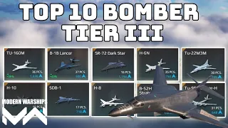 Top 10 Bomber With Highest Total Damage | Modern Warships