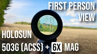 Holosun 503G (ACSS Reticle) with Vortex Micro 6X Magnifier - First Person View