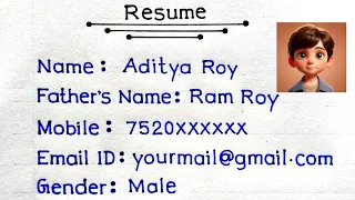 How To Write A Resume | Biodata Kaise Banaye | CV in English | Resume Writing |