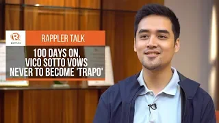 Rappler Talk: 100 days on, Pasig Mayor Vico Sotto vows never to become ‘trapo’