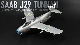 Saab J-29 Bare Metal Finish 1/48 | The Inner Nerd