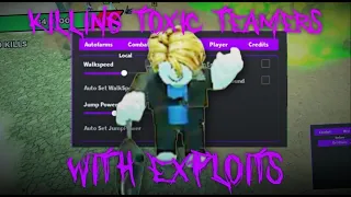 killing toxic teamers in roblox slap royale WITH EXPLOITS... (OP R2O HUB)