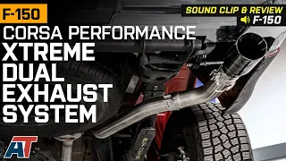 2021-2023 F-150 Corsa Performance Xtreme Dual Exhaust System with Black Tips Review & Sound Clip