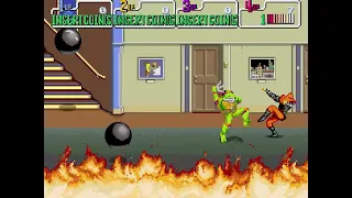 Teenage Mutant Ninja Turtles TMNT - Arcade Longplay (Raphael)