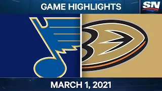 NHL Game Highlights | Blues vs. Ducks – March 01, 2021