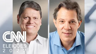 Paraná Pesquisas em SP: Tarcísio tem 56% dos votos válidos; Haddad, 44% | CNN PRIME TIME