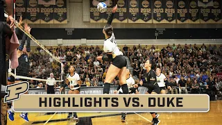 Duke at Purdue | Highlights | Big Ten Volleyball | 8/25/2023