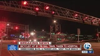 Bicyclist hit by Tri-Rail train, taken to hospital