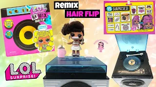 LOL Surprise Remix Hair Flip Full Unboxing Check Out New Record Player Plays Real Music