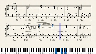 Camille Saint-Saëns "Le Cygne (The Swan)" Video Score Easy Piano (by Free MusicKey)
