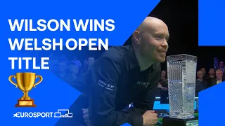 Gary Wilson lifts the Ray Reardon Trophy after defeating Martin O'Donnell 🏆 | 2024 Welsh Open