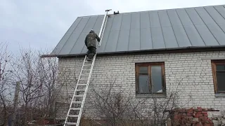 Деревенские будни (Трап на крышу из Алюминиевой лестницы)