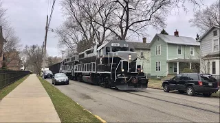 Train Coming Down Middle Of Street, Crowded Neighborhood! Best Street Running Railroad In Ohio Pt 2