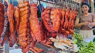 Unbelievable! Delicious Grilled Duck, Pork Ribs, Sausage, Fish & More - Best Cambodian Street Food