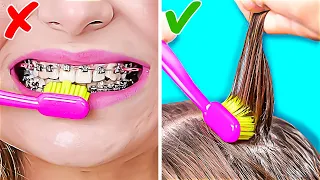 TRUQUES INESPERADOS COM ESCOVA E PASTA DE DENTES || DICAS ÚTEIS PARA O DIA A DIA