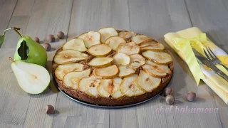 Грушевый пирог с шоколадом и фундуком /Pear cake with chocolate and hazelnuts