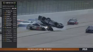 Monster Energy NASCAR Cup Series 2018. FP2 Talladega Superspeedway. Jamie McMurray Big Crash Flips