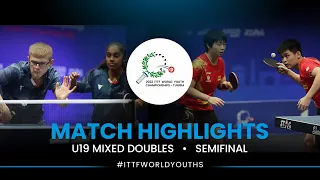 F. Lebrun/P. Pavade vs Lin S./Kuai M. | U19 XD SF | ITTF World Youth Championships 2022