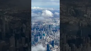 New York Downtown 4k Bird's Eye View From Plane