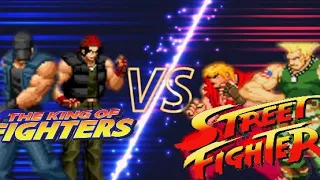 MUGEN: Clark and Ralf vs Guile and Ken