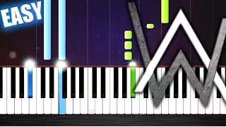 Alan Walker - Alone - EASY Piano Tutorial by PlutaX