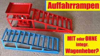 Auffahrrampen im Vergleich - Mit und ohne integriertem Wagenheber - Ramp with hydraulic Jack
