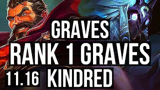GRAVES vs KINDRED (JUNGLE) | Rank 1 Graves, Rank 7, 10/2/7, Dominating | TR Challenger | v11.16