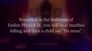 Cape May ghost voice caught on audio recording