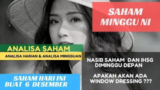 SAHAM MINGGUAN INI ANALISA SAHAM HARIAN ANALISA SAHAM MINGGUAN, NASIB IHSG  & SAHAM WINDOW DRESSING