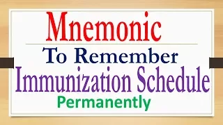 Mnemonic on Immunisation schedule