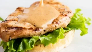 Grilled Chicken Sandwich with a Quick & Easy Honey Mustard Sauce