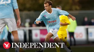 Watch again: Macron plays charity soccer match with former players