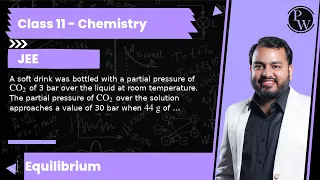 A soft drink was bottled with a partial pressure of CO_2 of 3 bar over the liquid at room tempera...